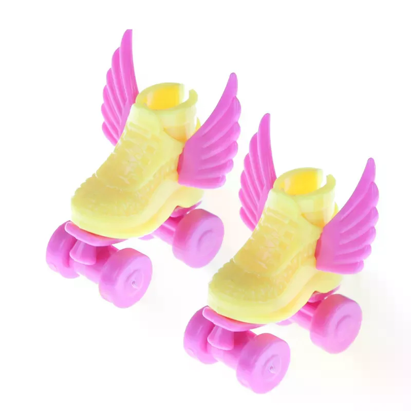 For Girls Christmas Decorative 1pair 3cm Roller Skate Fancy Doll Shoes Toys
