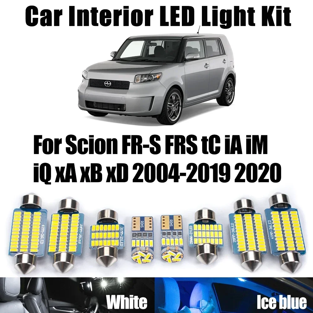 

Canbus For Scion FR-S FRS tC iA iM iQ xA xB xD 2004-2020 Car Accessories LED Interior Map Dome Trunk License Plate Light Kit