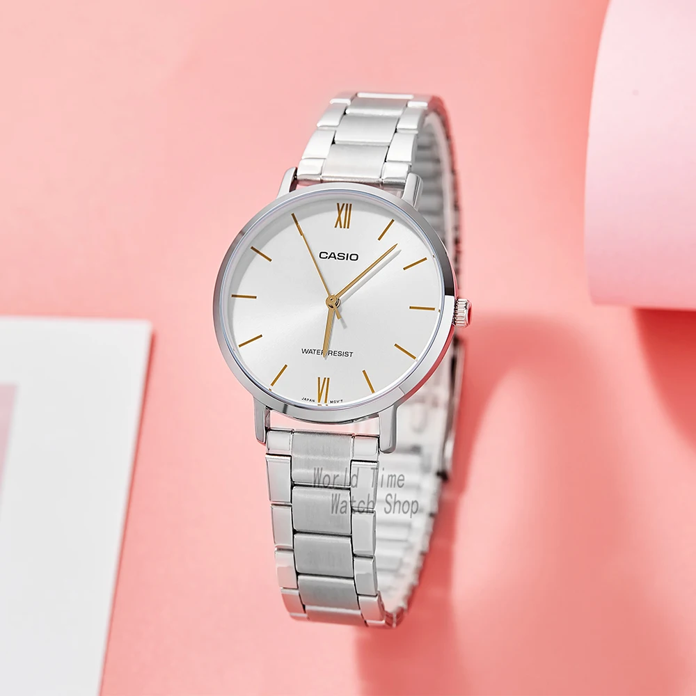 Casio-Fashionable Waterproof Quartz Watch para mulheres, senhoras relógio presentes, frete grátis, frete grátis