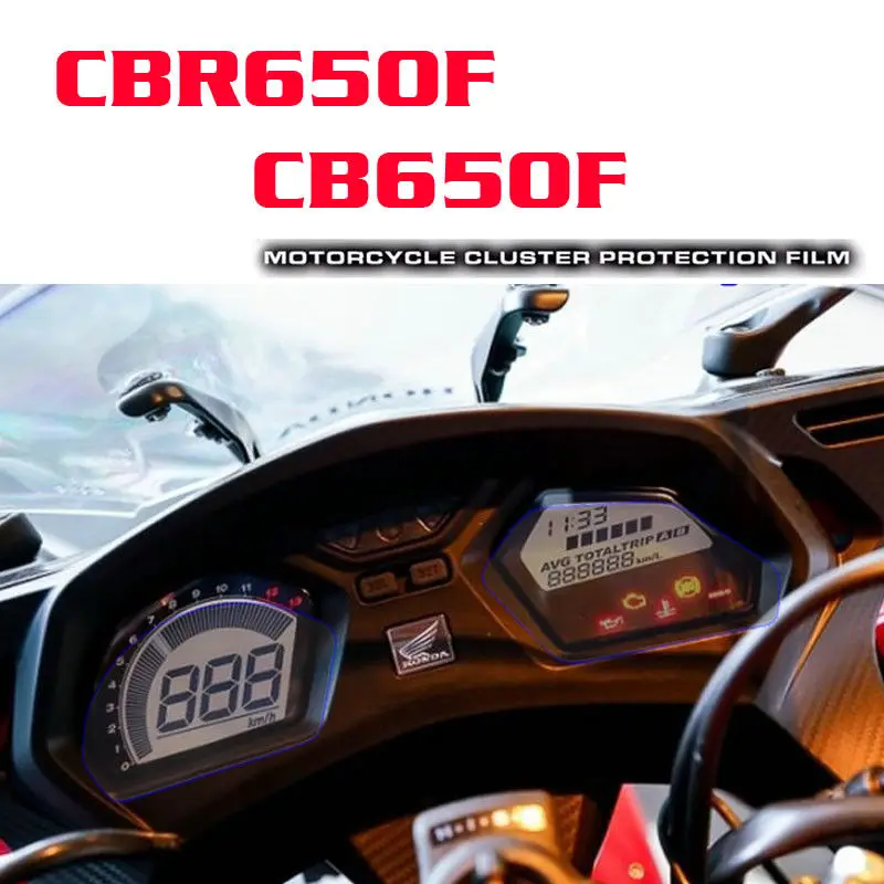 Motorcycle Transparent Crystal TPU Cluster Scratch Film Speedometers Screen Protector For Honda CBR650F CB650F 2017-2018