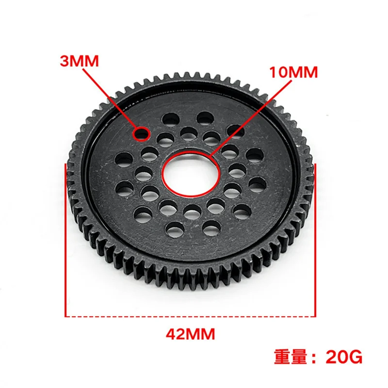 Metal 68T Spur Gear 51423 for Tamiya TT02 XV01 FF03 TD4 TD2 TA06 TT-02 TT-02D XV-01 RC Car Upgrade Parts Accessories