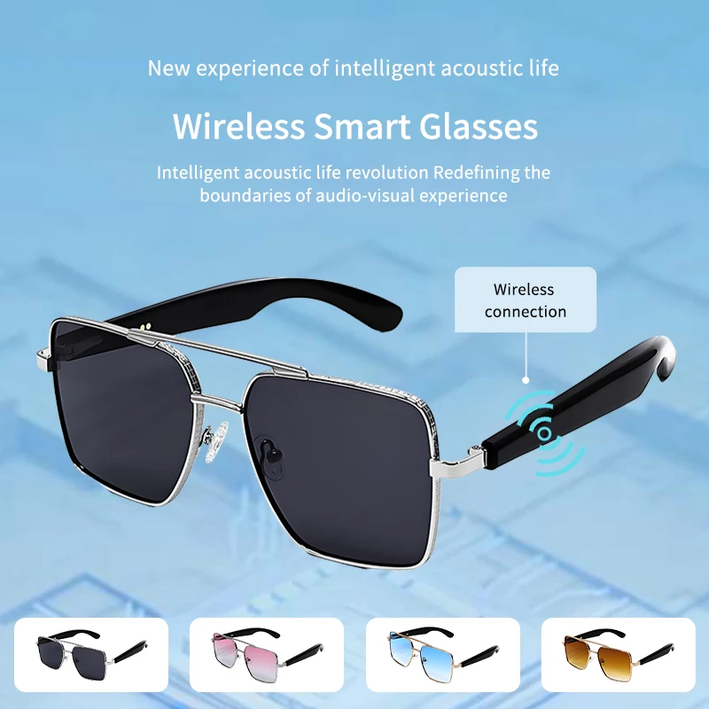

LIGE Smart Glasses Men Women Music Play Bluetooth Call Wireless Remote Came00ra Control Eyewear Outdoor Sports Sunglasses Ladies