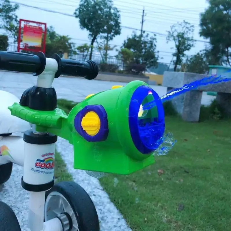 

652F Glowing Automatic Bubble Maker Automatic Blowing Machine Kids Bike Accessory Electric Bubble Generator Outdoor Play