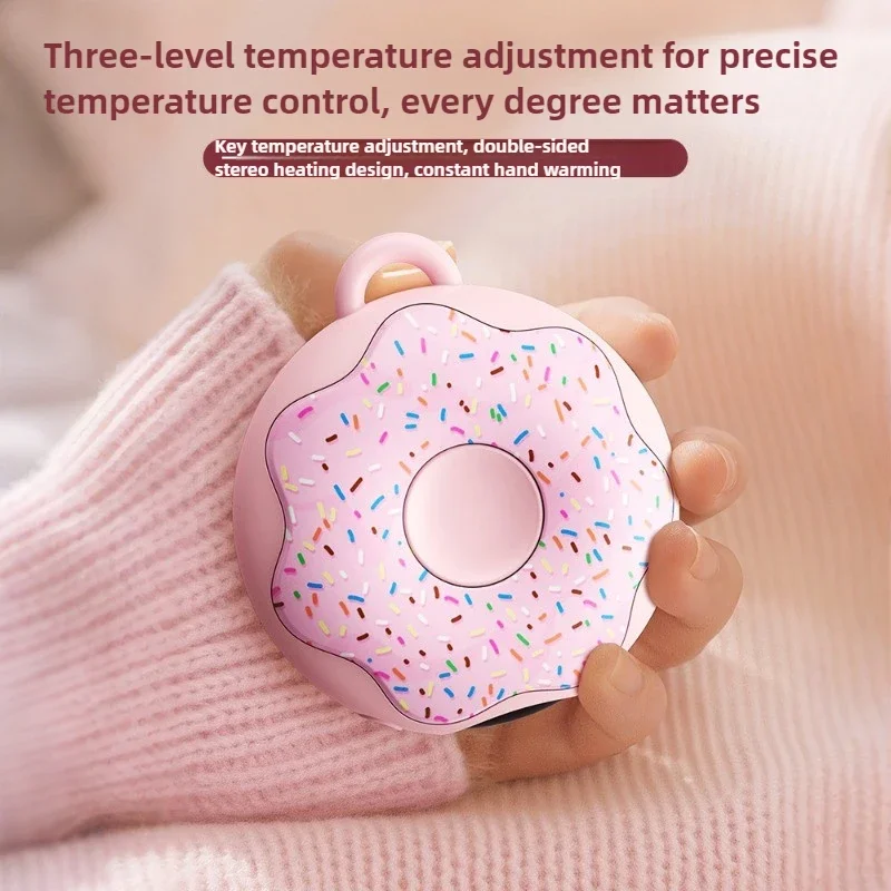 

Электрическая грелка для рук с 3 настройками нагрева, 4000 мАч, перезаряжаемая портативная USB-грелка для рук для зимы, улицы, милый зимний подарок