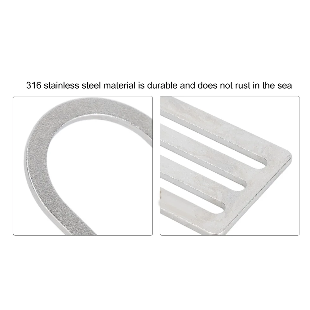 316 Stainless Steel D Ring Diving Weight Belt Water Resistant Secure Fastening Belt Stopper Weight Belt Keeper Water Sports