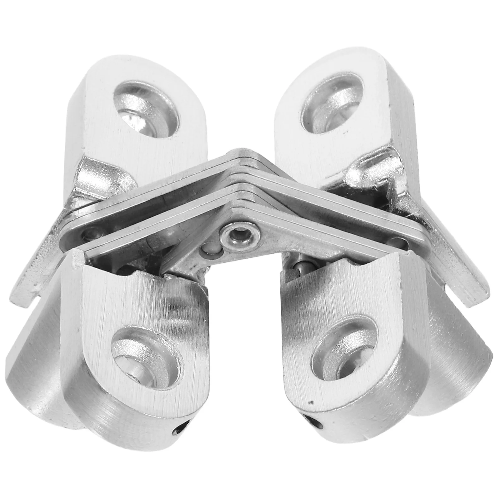 

Folding Cross Hidden Hinge Durable Alloy Material Invisible Door Hinge for Wooden Folding Doors Secret Cabinets Concealed Smooth