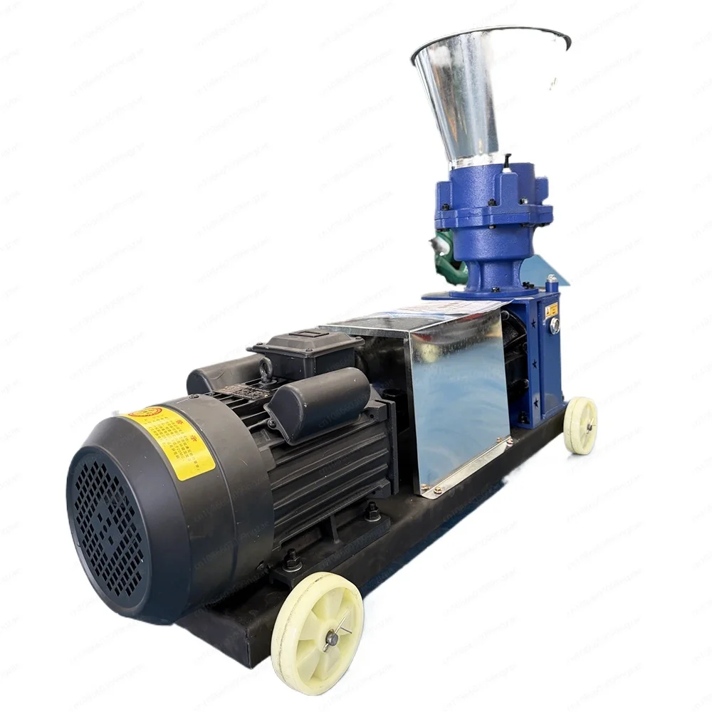 KD180 4 roller feed pellet mill with output of 100-200kg/h, small household pellet mill