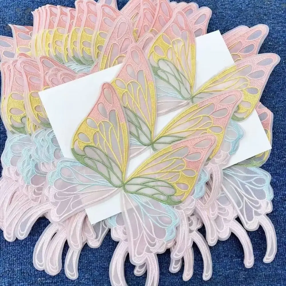 جديد الدانتيل DIY فراشة مطرزة يزين يزين هدية خياطة على بقع DIY الحرفية الديكور فراشة نمط الدانتيل طوق #5