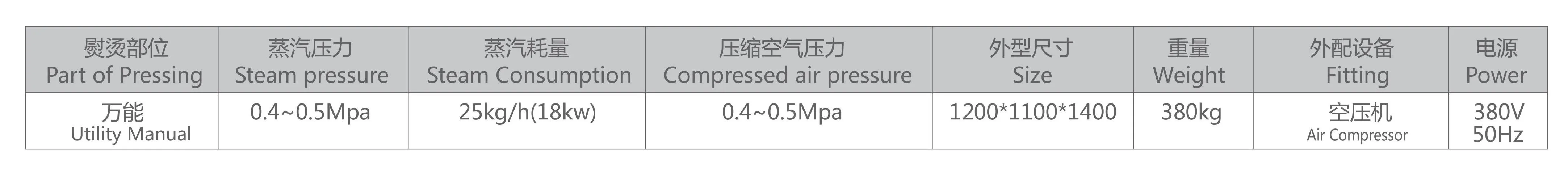 ماكينة ضغط الملابس عالية الجودة، ماكينة غسيل بالبخار، مجهزة بغلاية