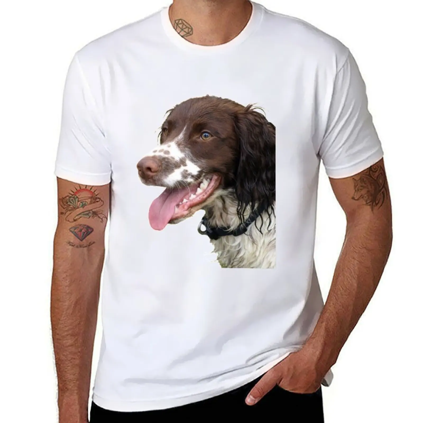 

Sprocker Spaniel T-Shirt man t shirts high quality luxury brand black cotton t-shirt plain for man package T-Shirt