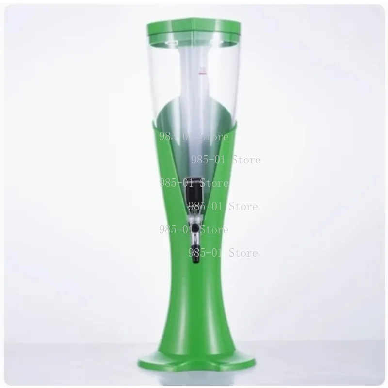 Luminous wine tower column beverage dispenser, 3L capacity creative drink container for KTV, bar and party use