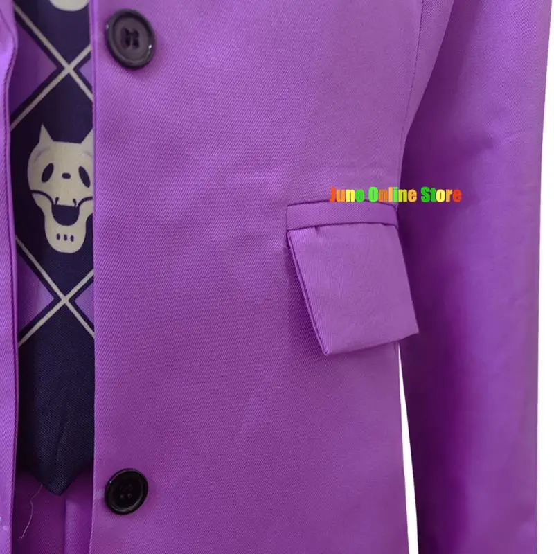 Kira Yoshikage Cosplay Anime Adventure Yoshikage Kira Purple Suit Cosplay Uniform Costume Wig Outfits