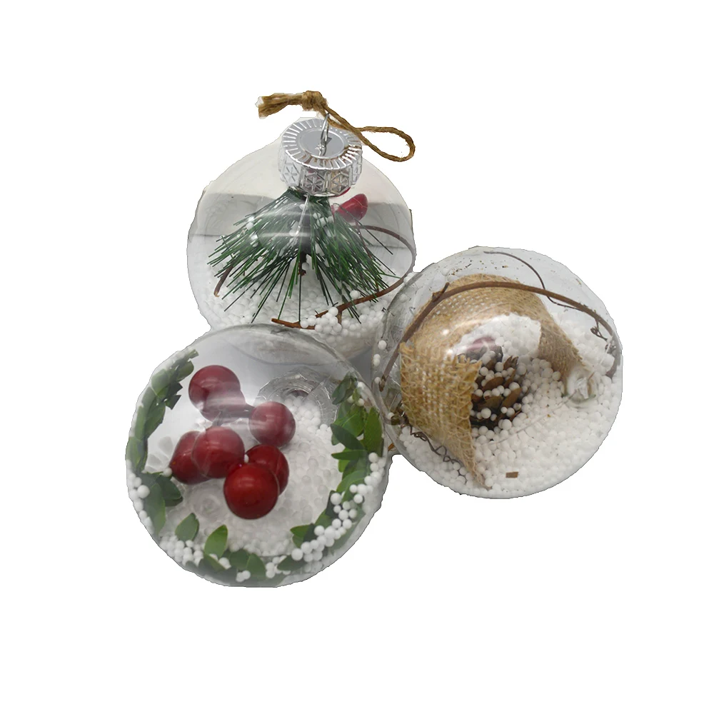 Christmas Ball Clear Shatterproof Ornaments Creative Hobbies Round Clear Plastic Ball Ornaments For School And Bar