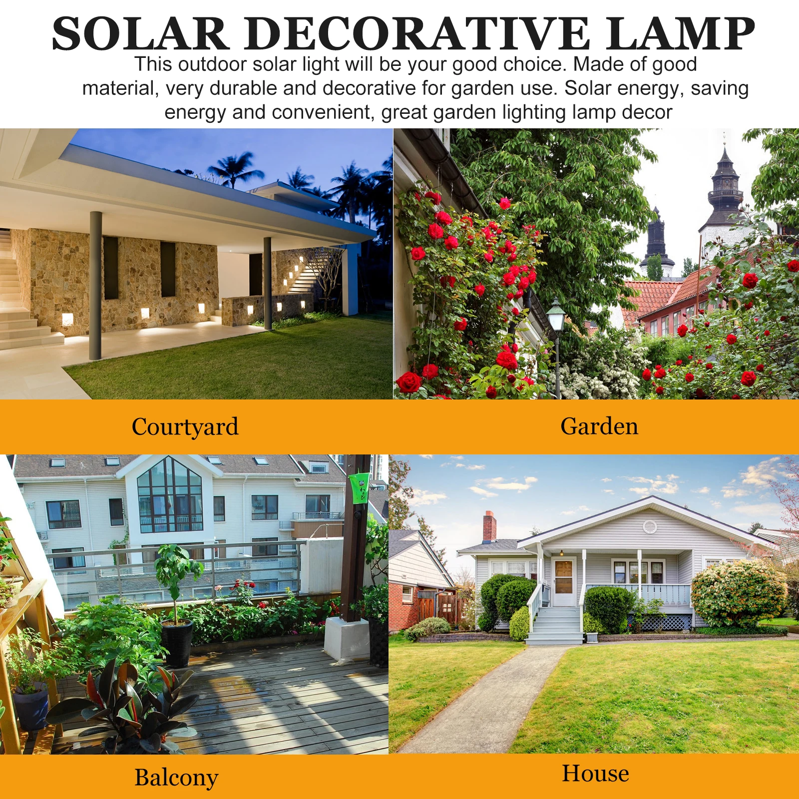 

Solar Garden Light for Outdoor Backyard Lights Decoration Lawn Driveway Lamp Landscape Lighting