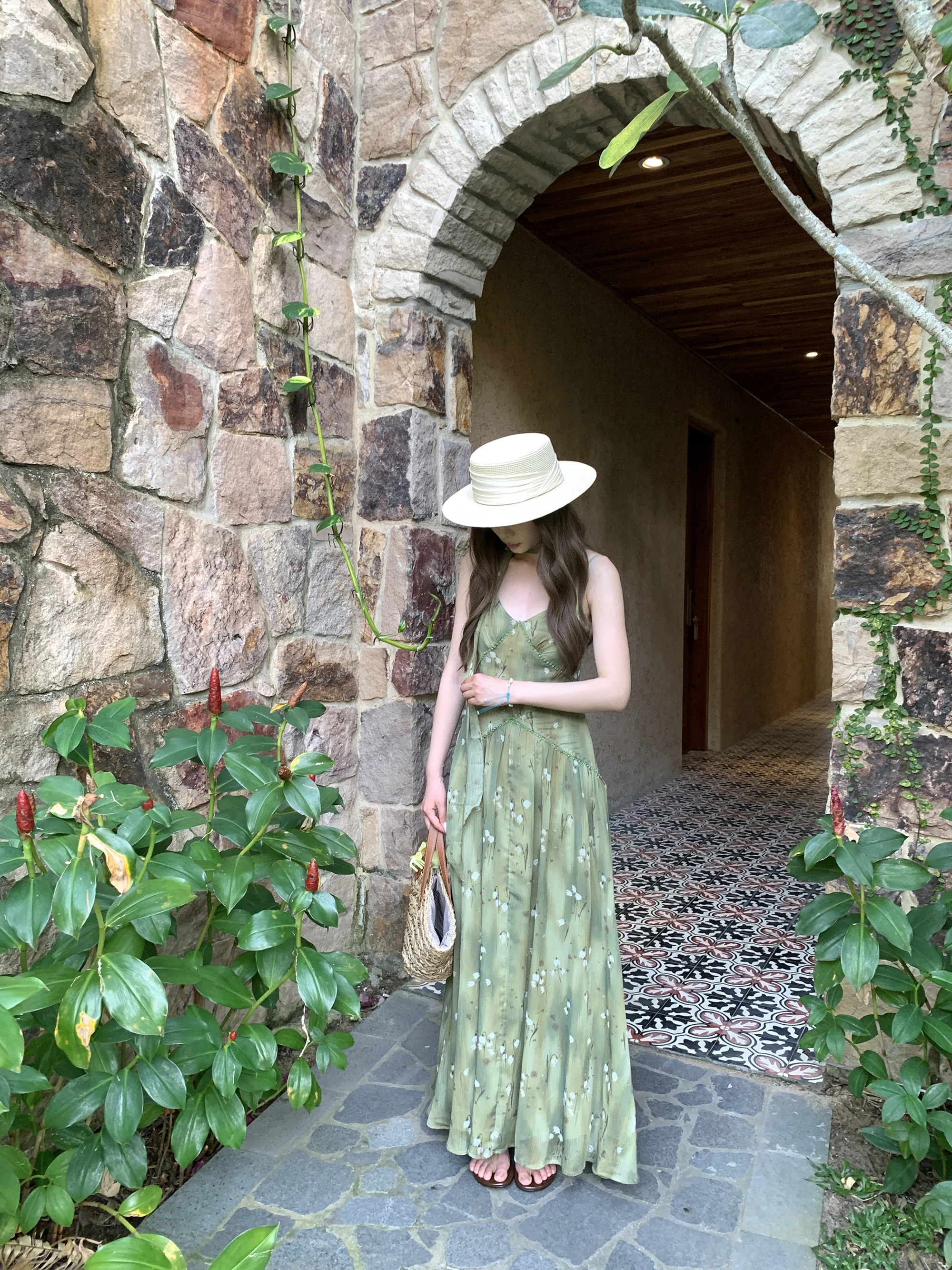 

Женское платье макси с цветочным принтом для весны и лета, повседневное, свободного кроя, с завязками на талии, от MiHuaJia