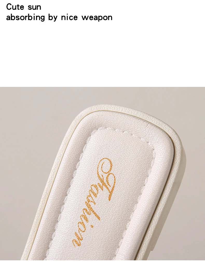 Frauen Flache Hausschuhe Sommer Leder Karree Frauen Wohnungen Flip-Flops Designer Damen Rutschen Sandalen Frauen Schuhe Luxus Sandalen – Detail 7