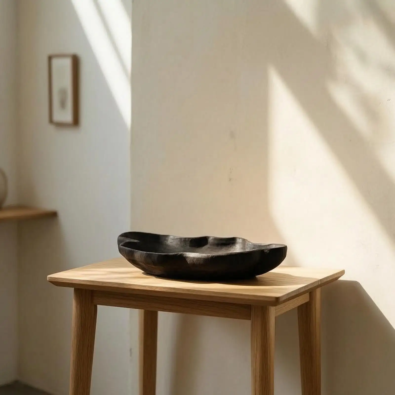 Composite Material Tray Raised Edge Rustic Tray Wood Decor Tray for Candles and Tabletop Styling