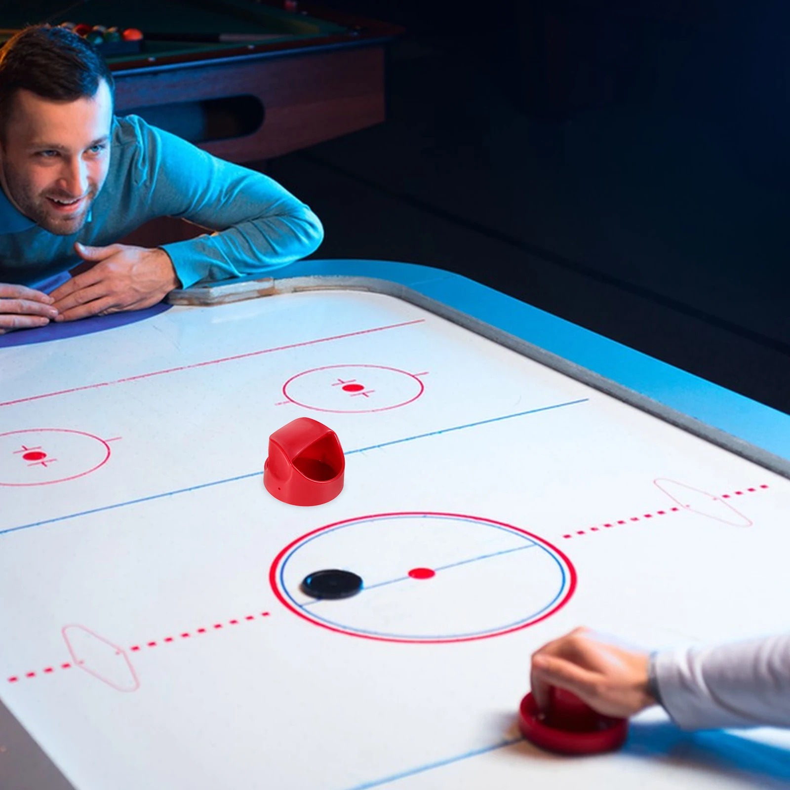 

1PC Air Hockey Pushers Durable Grip Bucket Pucks Accessories Game Table Hockey Puck Holder Recreational Paddles Team