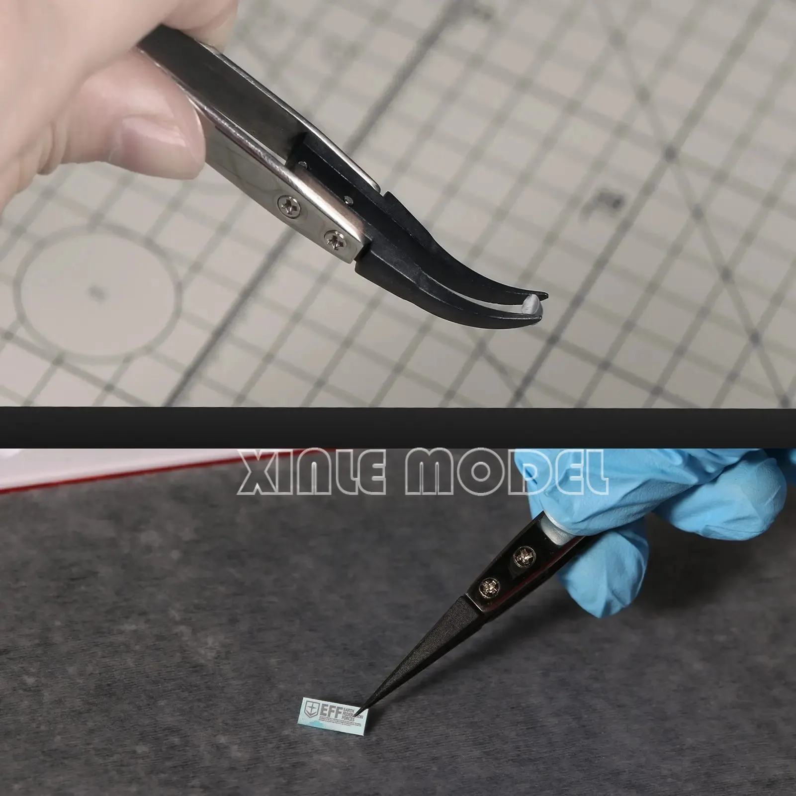 DSPIAE AT-TZ serie schuine pincet rechte punt elleboog, precisie antistatische pincet, model amateur ambachtelijke gereedschappen DIY