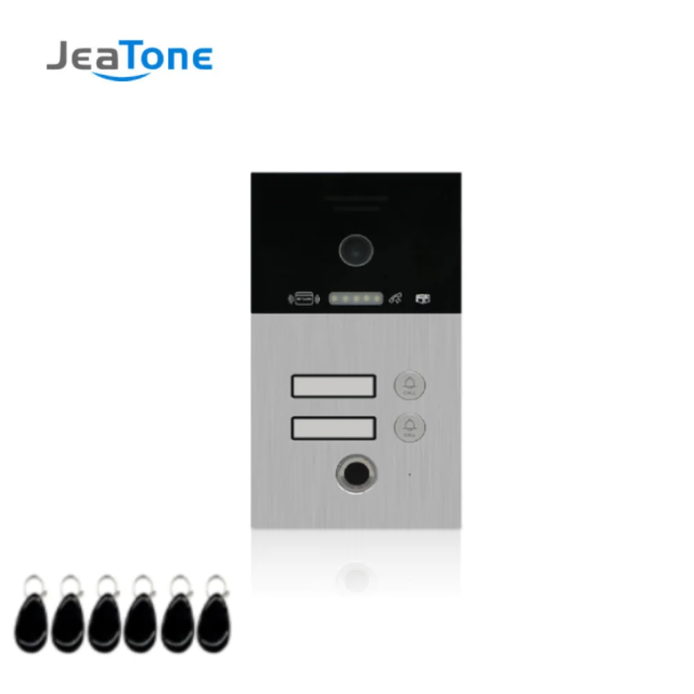 Imagem -02 - Jeatone 720p Impressão Digital ip Campainha Doorphone Chamada Painel para Pisos para Casa com Cartões ic ir Visão Noturna à Prova d Água