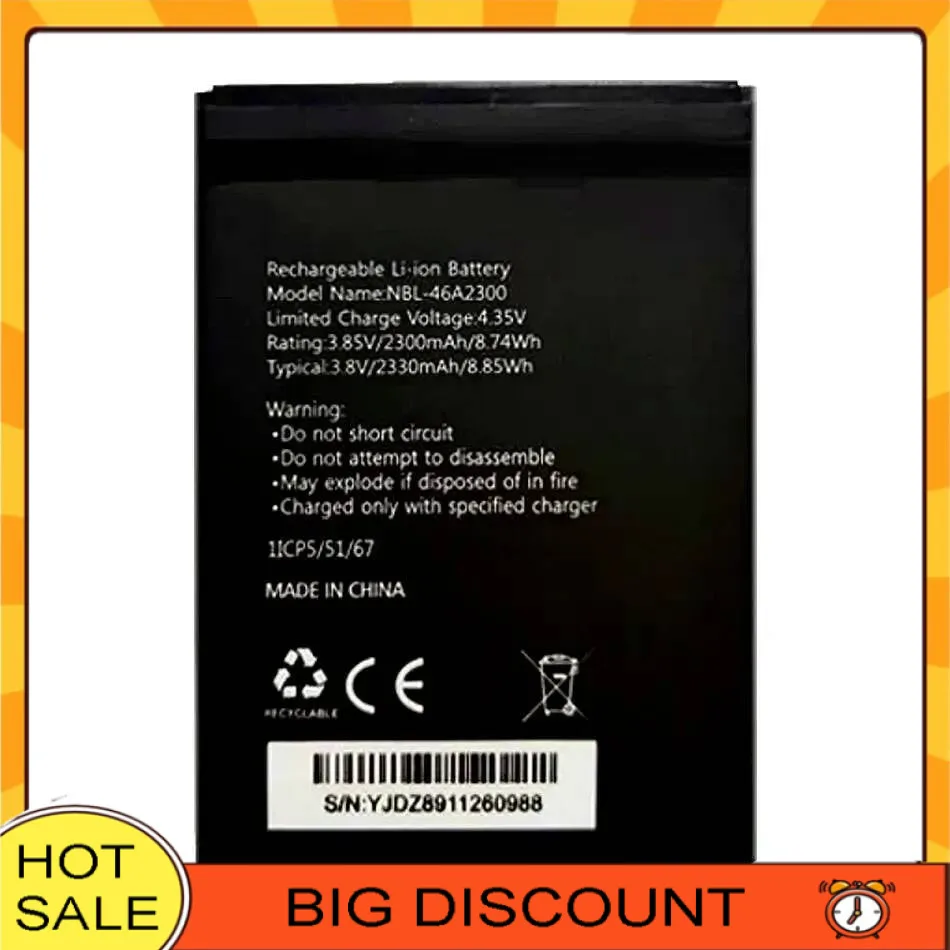 

Nbl-46A2300 Safe 2330Mah Long-Lasting Mobile Phone Battery For TP-Link Neffos C7A TP705A TP705C