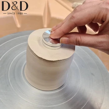 Herramienta giratoria de recorte para lanzar cerámica, herramientas pequeñas de arcilla, rueda de cerámica, disco giratorio de rodamiento de Metal, 1 Uds.
