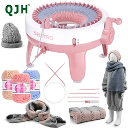 SENTRO Knitting Machine, 40 Needles Smart Weaving Loom Round Spinning Crochet Knitting Machines for Beginners,DIY Scarf Hat Sock