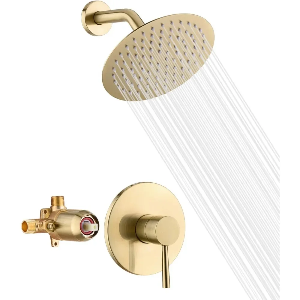 

Shower Head, Matte Black Shower Faucet Pressure Balance Filter Element, 8-inch Showerhead with Check Valve, Shower Head