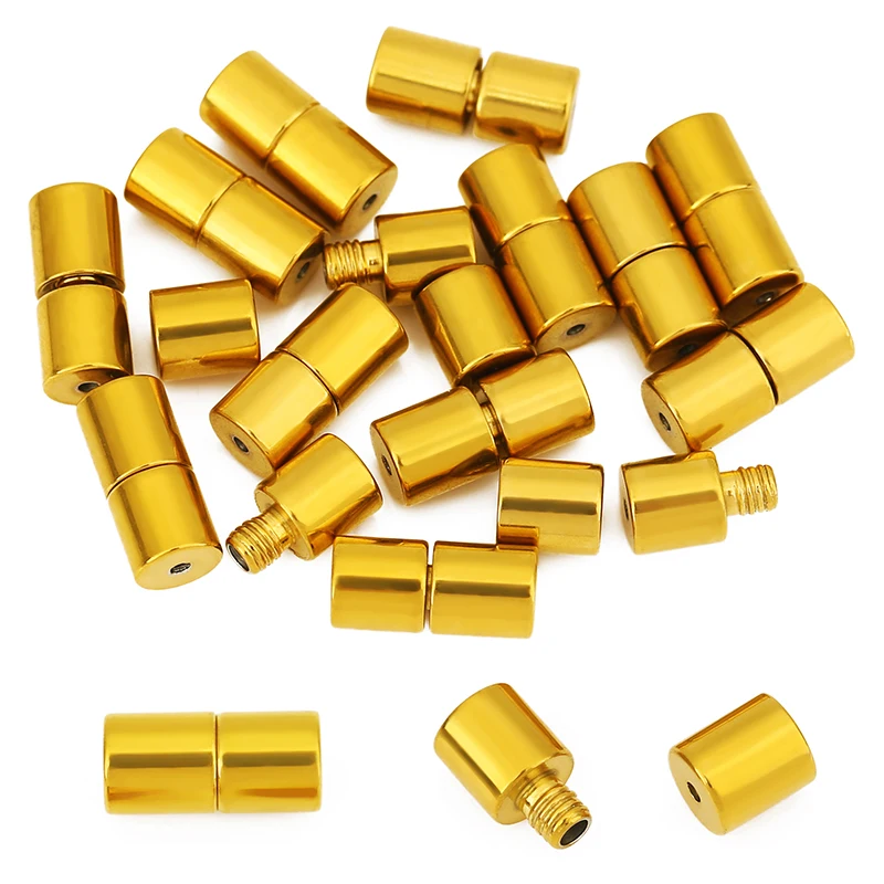 2pcs PVD Never Fade Stainless Steel Screw Clasps Necklace Hooks End Connectors Spiral Clasps For Bracelets Jewelry Accessories #3