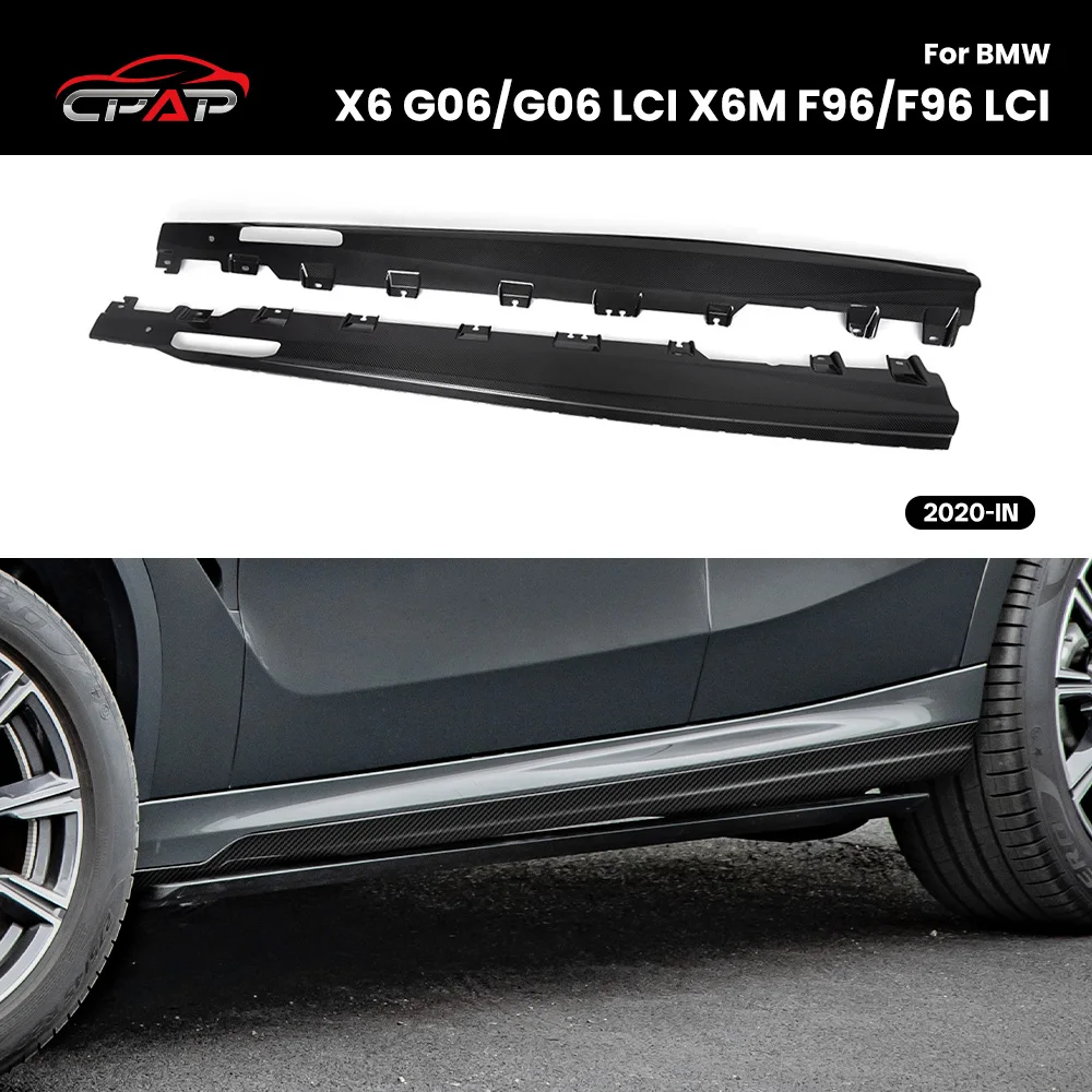 

Real Dry Carbon Fiber Side Skirts For BMW X6 G06/G96 LCI X6M F96/F96 LCI MP Style 2020-IN