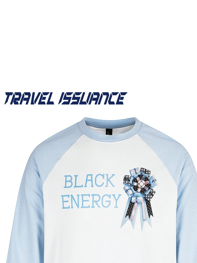 Camiseta Casual de Manga Longa com Estampa Retrô de Viagem, Solta e Respirável, em Algodão, Moda Jovem para Outono, para Home...