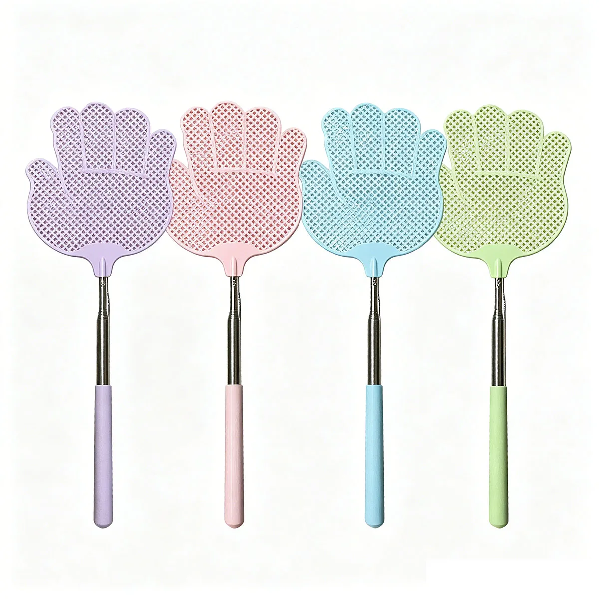 Telescopic Fly Swatter Retractable Stainless Steel Handle for Flyswatter Flexible Bug Swatters for Kitchen, Patio & Living Room