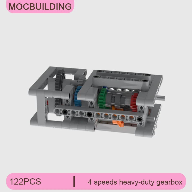 

Конструктор MOC: Модель 4-скоростной усиленной коробки передач, DIY-набор для сборки, коллекционные кирпичики, креативные игрушки для демонстрации, рождественские подарки, 122 детали