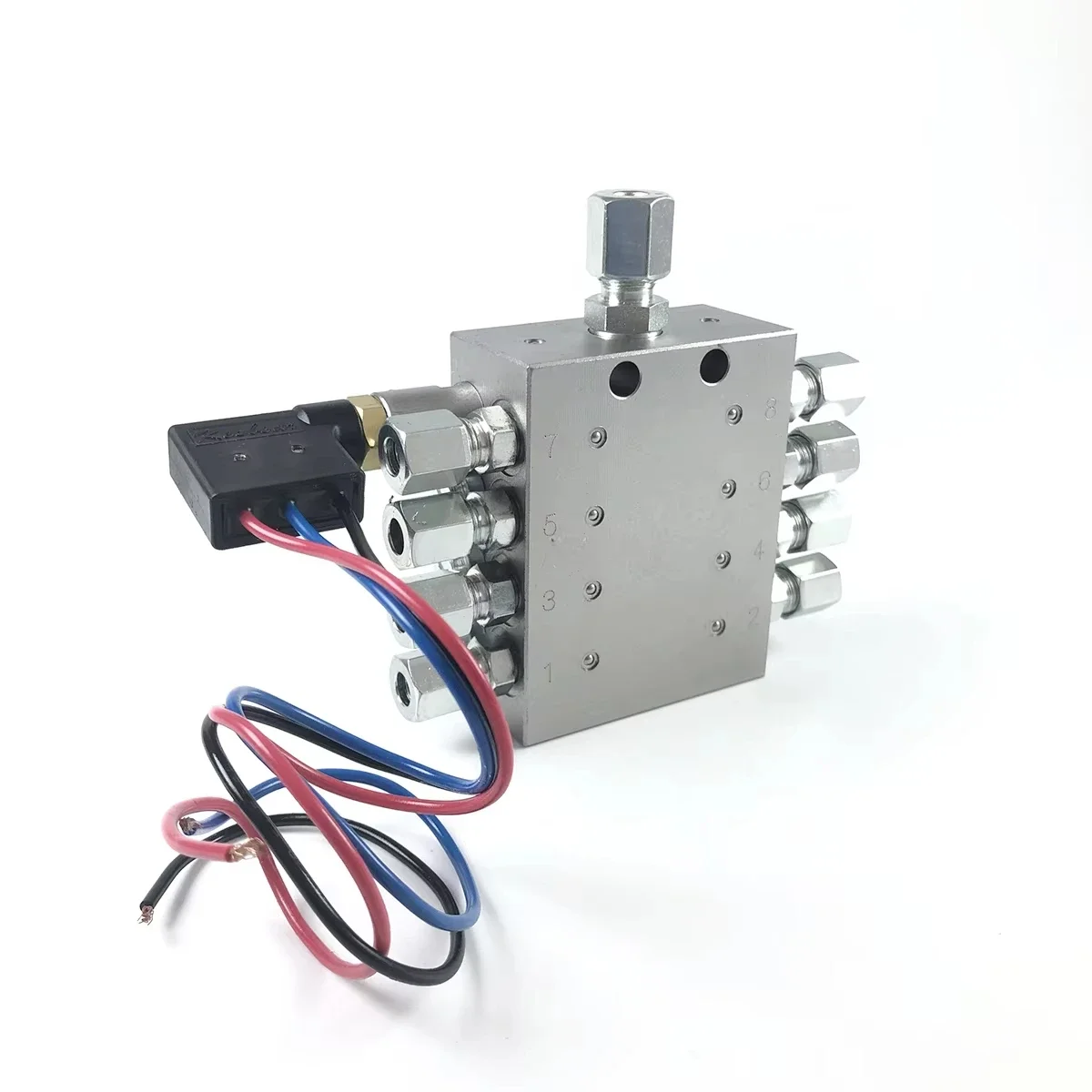 

SSV-8 Progressive Lubrication Lobe Metering Grease Dispenser Block Device Oil Manifold Divider Valve Injector Distributor