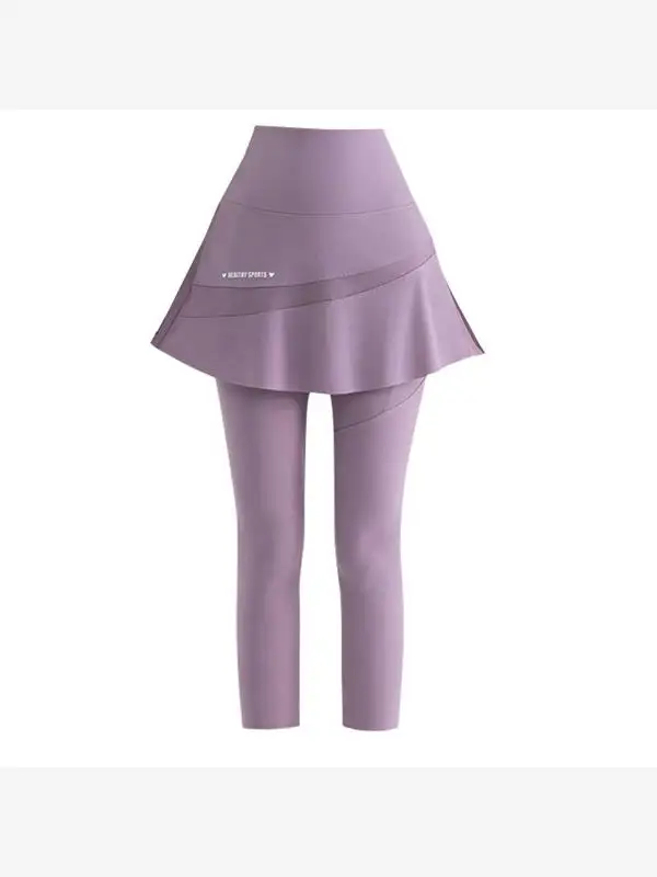 하이웨이스트 요가 팬츠, 세븐 인치 베이스 레이어 팬츠, 아우터웨어 캐주얼 하이웨이스트 복부 컨트롤 플러스 사이즈 스커트