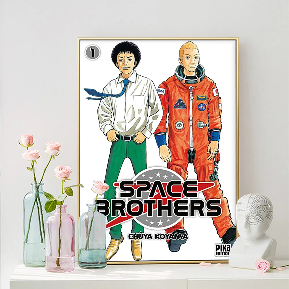 الفضاء براذرز اليابانية الكتاب الهزلي أنيمي جدار الفن يطبع المشارك الكرتون مانغا حائط لوح رسم صورة ديكور المنزل Otaku هدية #3