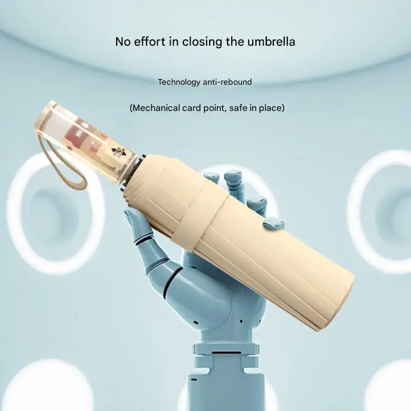 

Складной зонт с защитой от отскока для солнечных и дождливых дней, усиленный складной механический полностью автоматический зонт, оптовая продажа