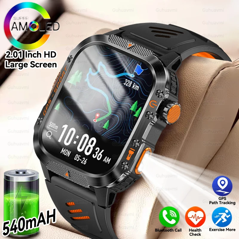 

2025 T-REX 3 Outdoor Sport GPS Position Smart Watch Men 3ATM Waterproof Compass Altimeter 540mAh BT Call Fitness Watch Sapphire