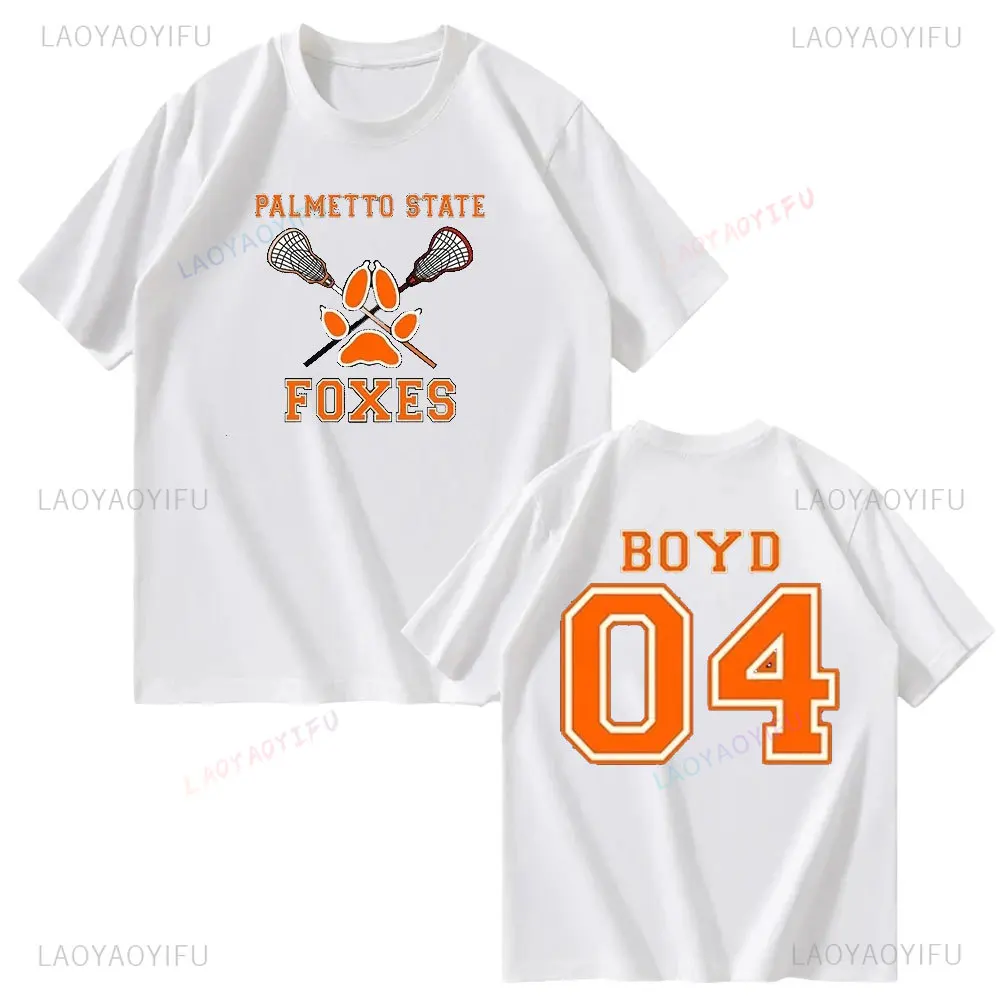 All for The Game Palmetto State Foxes Andrew Minyard Cotton High Quality EU Size Tops Men T-Shirt Y2k Unisex Harajuku Clothing