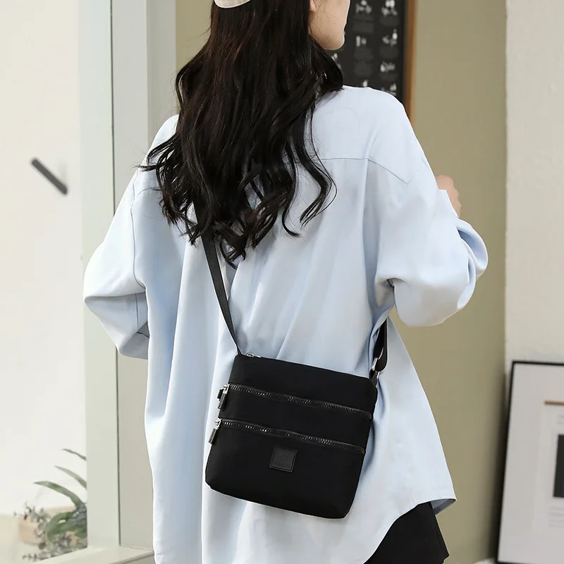 

Crossbody Bag Nylon Women s Shoulder Bag Trendy Korean Style Outdoor Lightweight Backpack Multi Layer Nylon Cloth Bag