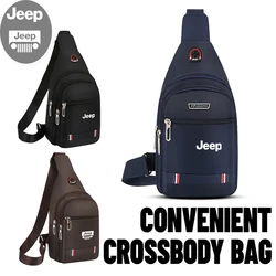 Car Logo Men Chest Bag Handbag Waist Bag Crossbody Auto Accessories For Jeep Renegade Compass Wrangler jk Grand Cherokee Rubicon