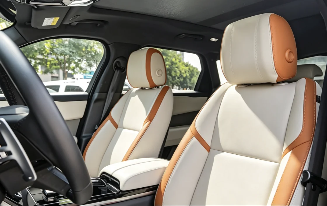 Für Range Rover Velar 2017~2020 Maßgefertigte Autositzbezüge Luxuriöses Nappaleder 100% Passgenau Innenraumzubehör 360 ° Vollständige Abdeckung – Detail 3