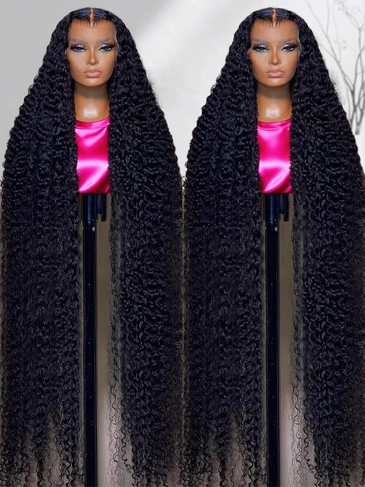 วิกผมลอนลึก 40 46 นิ้ว 7x5  แบบไม่ต้องใช้กาว  ทำจากผมแท้  13x4 13x6  วิกผมลูกไม้ HD  พร้อมสวมใส่  วิกผมลอนสำหรับผู้หญิง