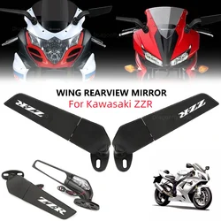 Motorcycle Wing Mirrors For Kawasaki ZZR600 ZZR1200 1400 ZZR 600 1200 Adjustable Rotating Rearview Side Mirror WITH LOGO