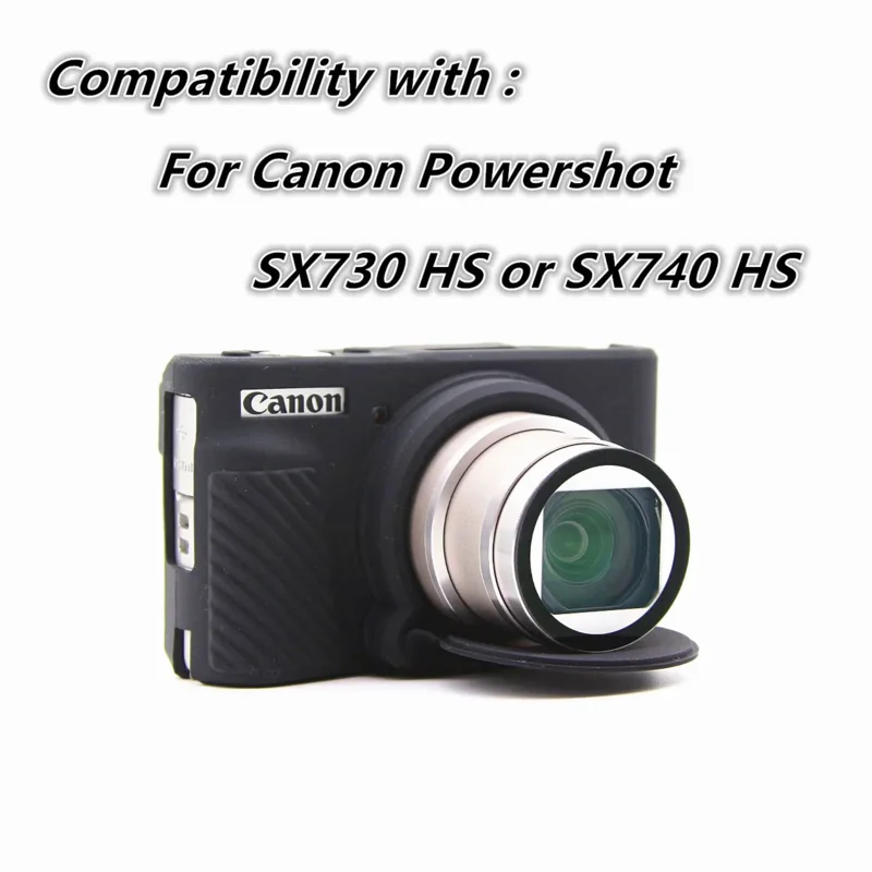 For Canon Powershot SX730 SX740 HS New Silicone Armor Skin Case Body Cover Protector DSLR Camera Bag