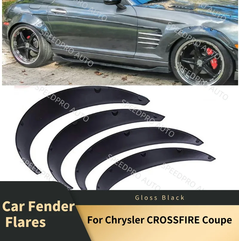Guardabarros para CROSSFIRE Coupé, Kit de 4 Piezas, Flexible, Ensanchado, Protectores de Salpicaduras, Protectores de Guardabarros