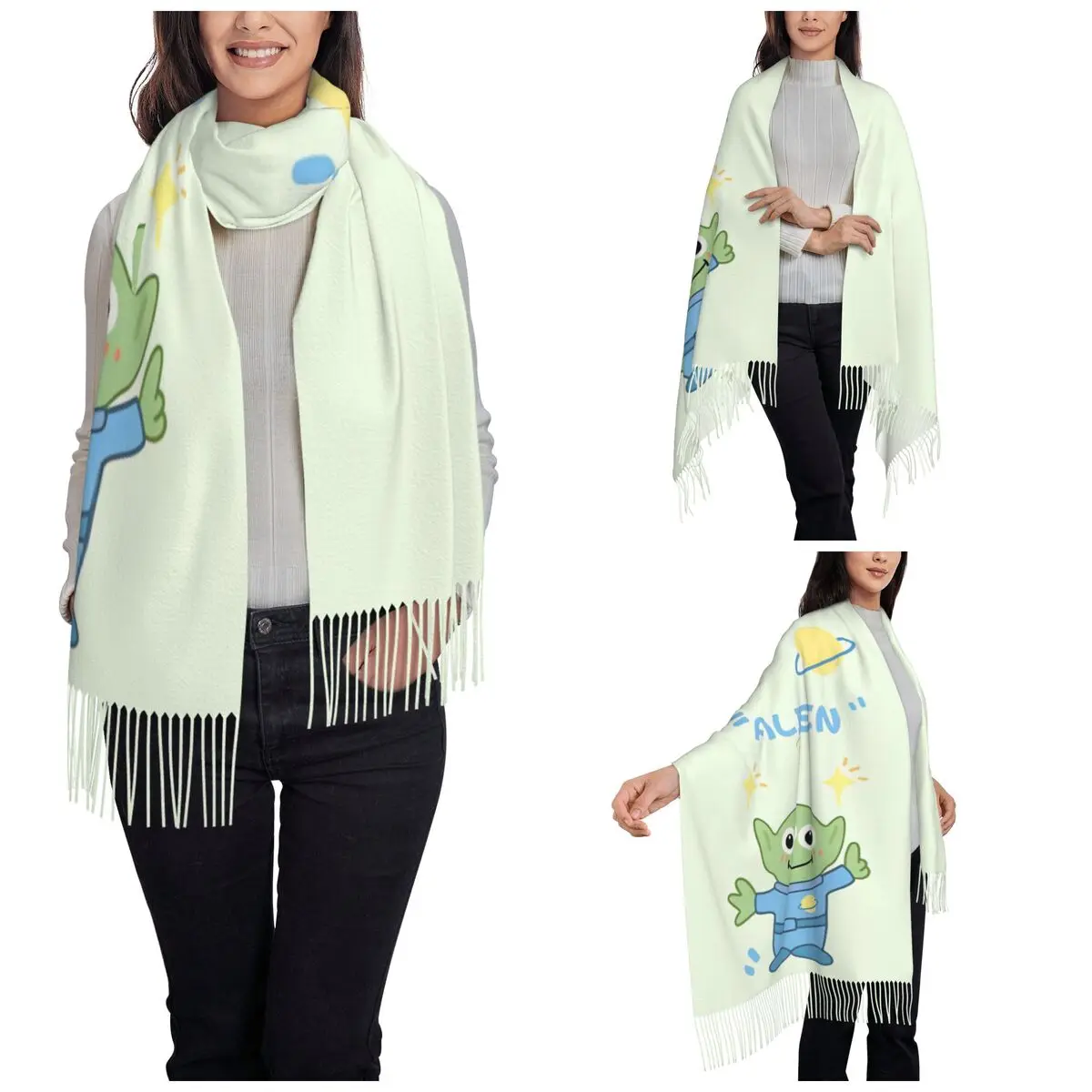 Toy Story Alien Pattern Scarf for Women Fall Winter Shawls and Wrap Large Shawl Scarf Lightweight