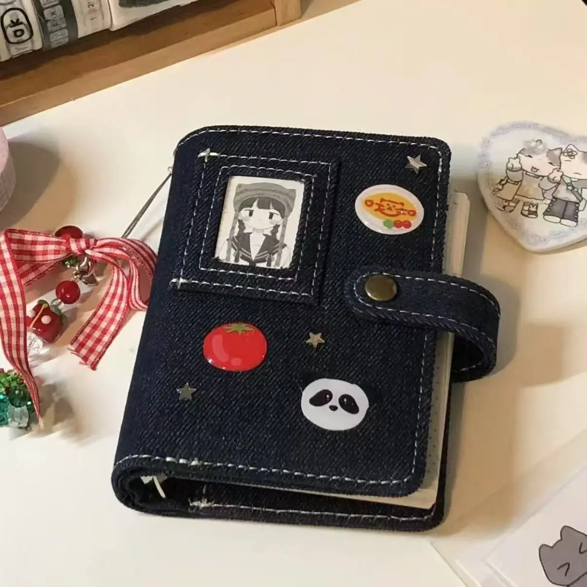 INS Vintage Denim Blue M5 Planner High-appearance Japanese-style Loose-leaf Notebook Students Pocket-sized Daily Planner Gift