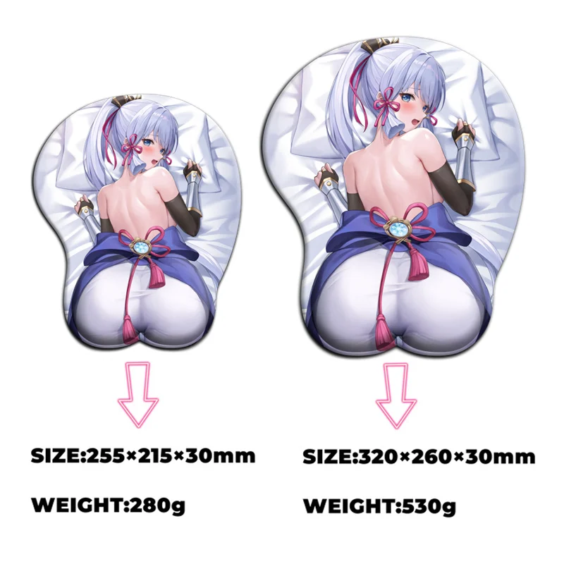 

Genshin Impact Kamisato Ayaka Boobs Ass Mousepad Big Sexy Gamer Anime Cute Wrist Rest Silicone Gel Mat 3D Oppai Mouse Pad