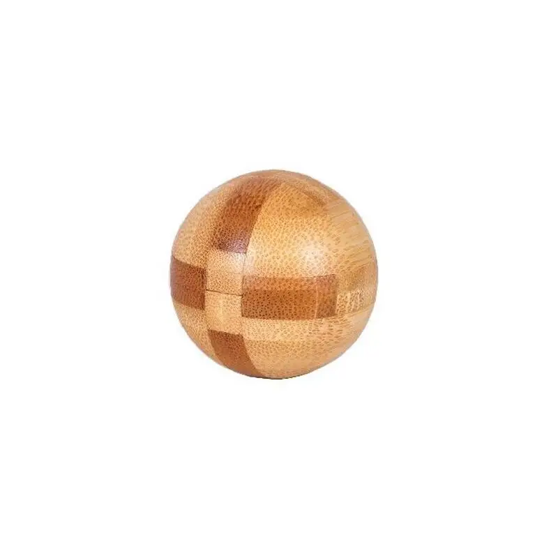 Portátil De Bambu De Madeira Quebra-cabeças, Ball Cube Puzzles Jogo para Adultos e Crianças, Estrela, Cruz, Tamanho 4.5cm